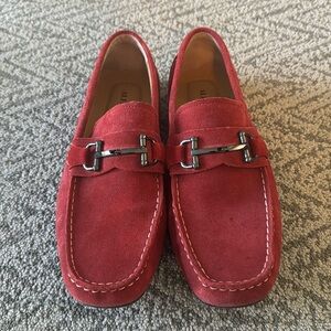 Men’s Alfani James Red Leather Drivers